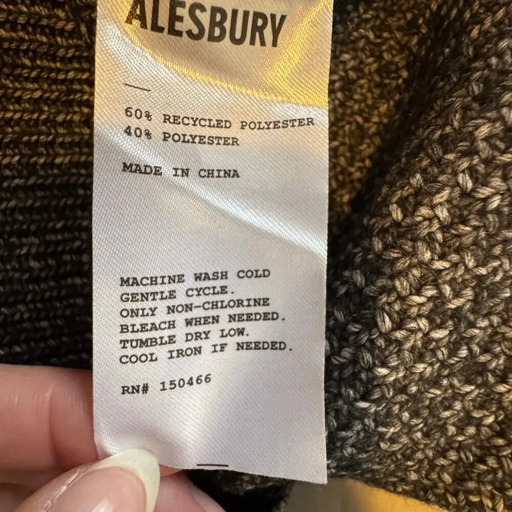 Alesbury 1/4 Zip Pullover Sweater Charcoal Gray Knit Long Sleeve NWT Mens Medium